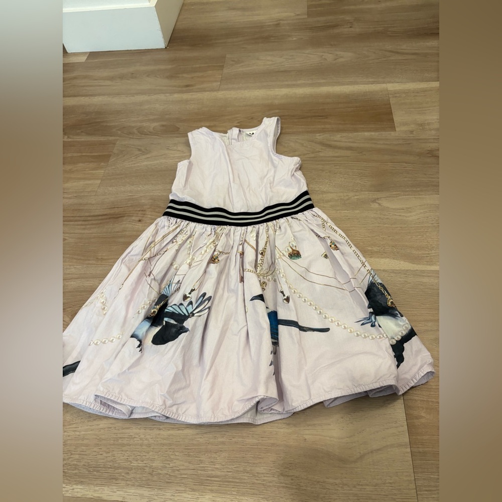 Molo Lavender Dress with Black and Gray Accents